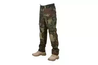 Kalhoty Combat Uniforma s chrániči kolen - woodland