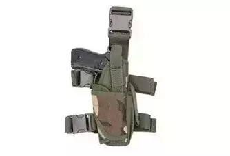 Thigh holster with magazine pouch