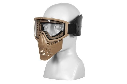 JT Full Face Mask with Goggles - Dark Earth