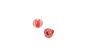 Set of 2 Screws for 1911 Replica Grip Panels - red