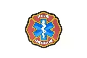 Fire Rescue PVC Patch - Full Color
