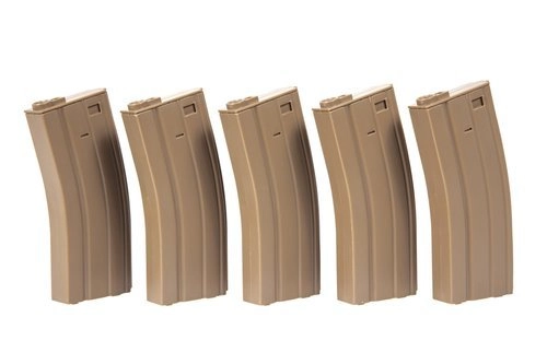 5pcs set - 70rd low-cap magazine for M4/M16 - tan