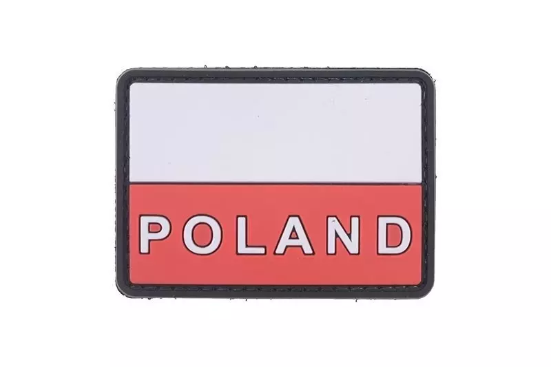 Polish Flag with Poland Text - 3D Patch