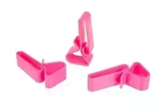 Juego de 3 hebillas de polímero para armadura - rosa