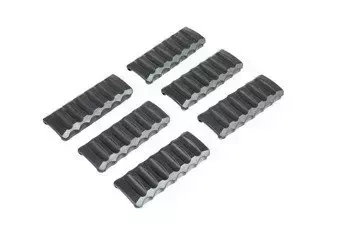 Jeu de 6 housses pour rails RIS - noir