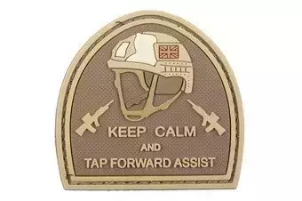 Patch 3D - Keep Calm And Tap Forvard Assist - tan