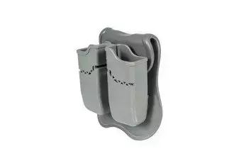 Pochette double pour chargeurs pistolet owe type Beretta - gris