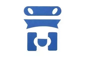 Zestaw rzepów do kasków typu PJ - niebieski