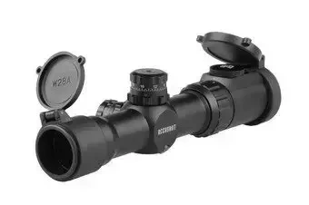 Telescopio CQB 1-4,5X28 de 30 mm, con 36 puntos Mil