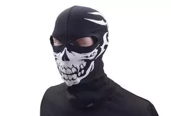 Sudadera térmica estampada, 2 agujeros - NEGRO