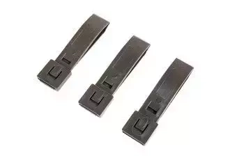 Juego de 3 hebillas de polímero de 3" - Gris Masa