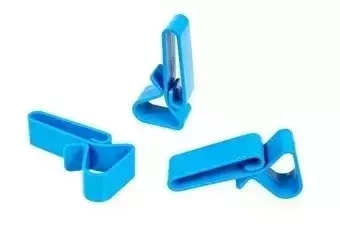 Juego de 3 hebillas de polímero para armadura - azul