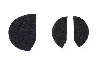 Pegatinas de velcro para protectores auditivos - negro