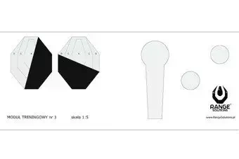 Dianas de tiro Drill-3 - 50 uds.