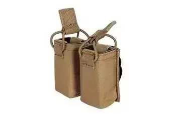 Podwójna ładownica pistoletowa do kamizelek szkieletowych - Coyote Brown