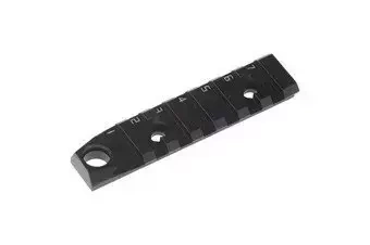 Raíl RIS 7 ranuras con QD para Mlok/Keymod - negro