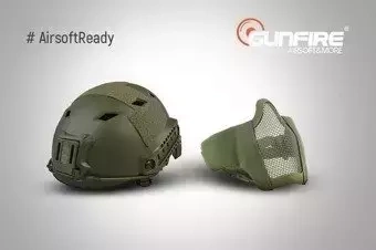 Kit #AirsoftReady - casco FAST BJ + máscara