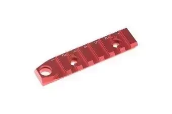 Raíl RIS 7 ranuras con QD para Mlok/Keymod - rojo