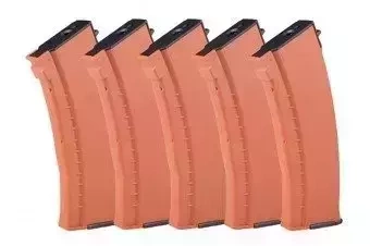 120rd mid-cap 5 magazine set for AK74 type replicas - bakelite