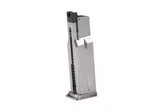 Low-Cap 15 BB Gas Magazine for WE Mak Replicas - Silver