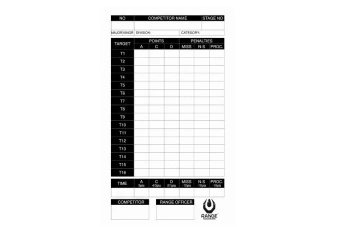 IPSC Score Sheet - 100 Pcs