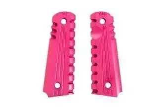 Aluminiowe okładziny chwytu do pistoletów typu Colt 1911 - czerwone