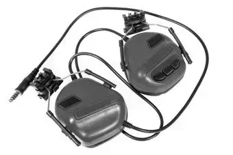 Auriculares ERM en casco - negro